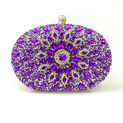 European And American Womens Evening Clutch Diamond-embellished Bag