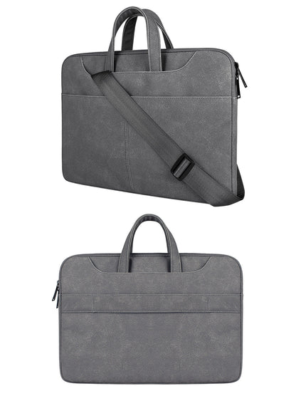 Laptop Bag Portable Shoulder Frosted PU