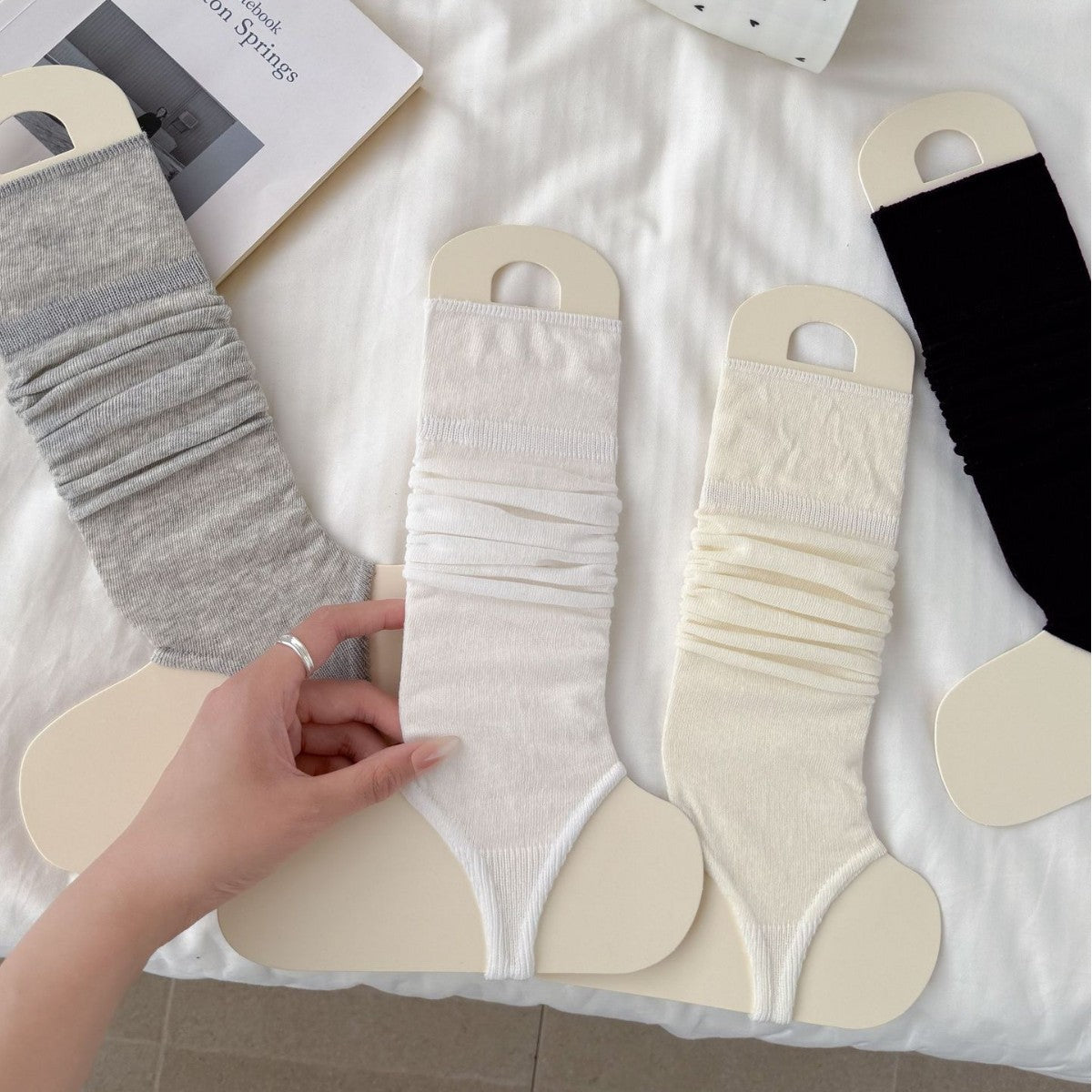 Foot Sock Set Flat Slouchy Socks Sun-protection Breathable Slimming Long-length
