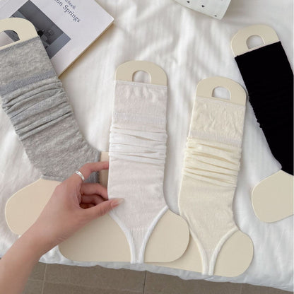Foot Sock Set Flat Slouchy Socks Sun-protection Breathable Slimming Long-length