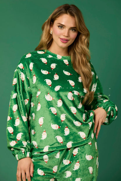 Women's Santa Flannel Pajama Set