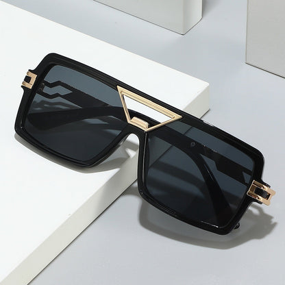 New European And American-style Color-block Sunglasses For Women