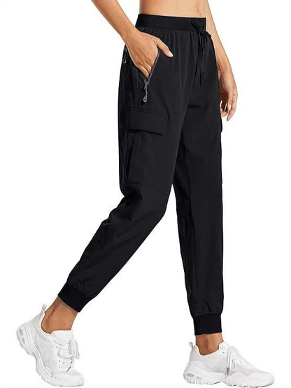 Multi Pocket Drawstring Tactical Cargo Joggers Men Outdoor Hiking Training Casual Pants