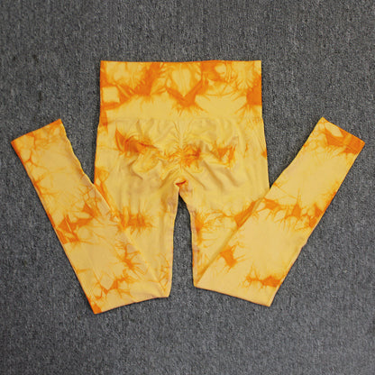 Women's Printed Tie-dye Seamless Skinny Yoga Pants