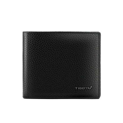Mens Large-capacity Multi-card Short Leather Wallet