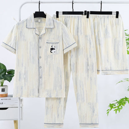 Men's Summer Short-sleeve Pants For Spring And Autumn
