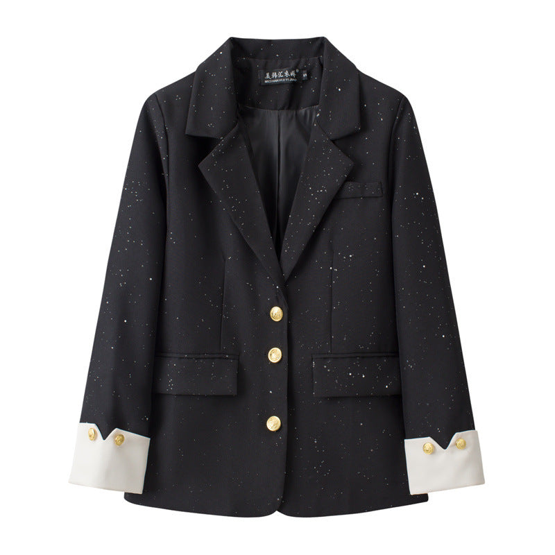 Sophisticated Designer-style Blue Blazer For Women Casual Wear
