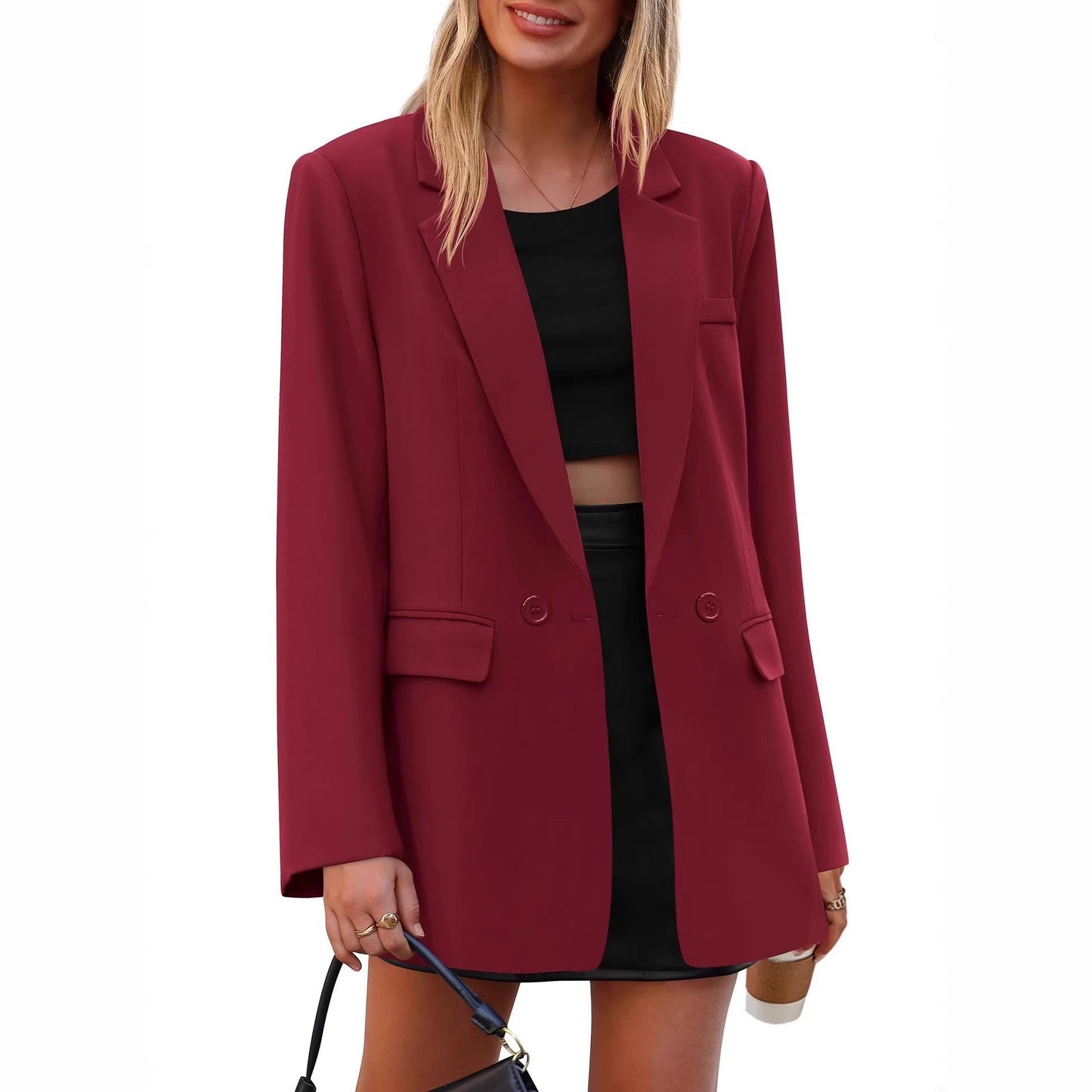 Casual Relaxed-fit Figure-flattering Versatile Commuter Blazer For Women