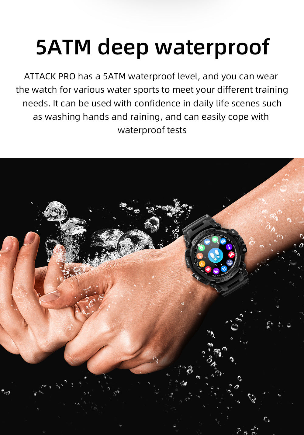 Outdoor Sport Smartwatch with Bluetooth Calling