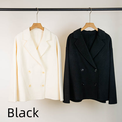 Loose-fit Wool Coat Casual And Versatile Short Outerwear For The Commute