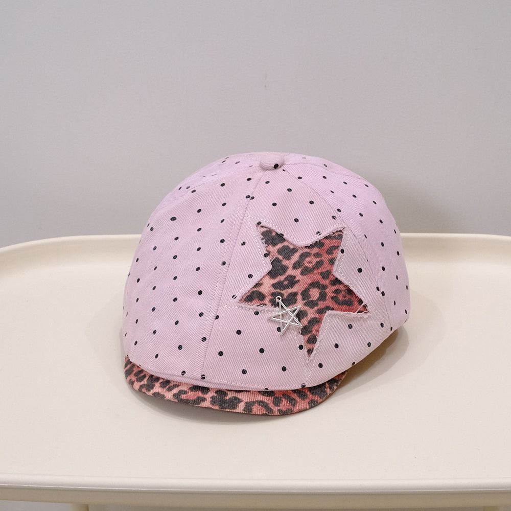 American Retro Leopard Print Polka Dot Star Patchwork Baseball Cap - Trendy, Fashionable, Stylish, And Unique Chick Style Cowboy Hat