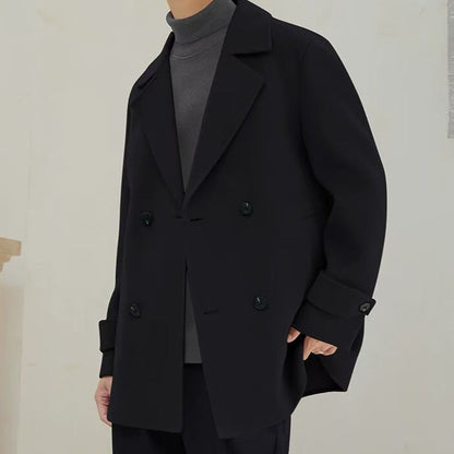 Non-cashmere Wool Trench Coat For Men