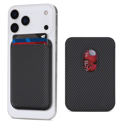 Ultra-thin Magnetic Carbon-fiber-pattern Card Holder