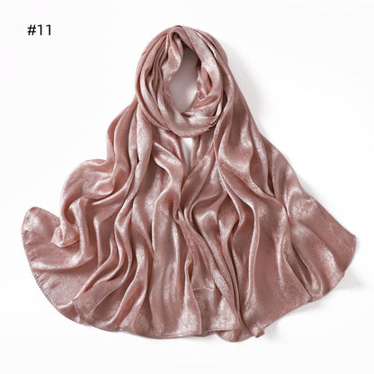 Womens Satin Patterned Jacquard Headscarf