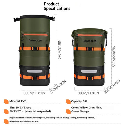 Outdoor Waterproof Backpack For Skiing Stream Trekking