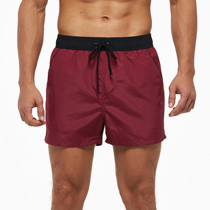 Men's Sports Shorts Fifth Pants Waterproof Quick Drying Breathable Lined Anti Exposure Double Layer Shorts