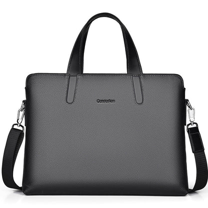 Large-capacity Crossbody Leather Briefcase