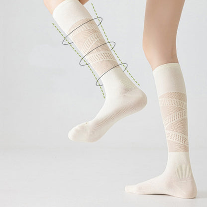 Ultra-thin Lightly Compressive Breathable Calf-length Athletic Socks