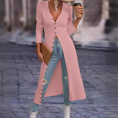 Women's Long Slim Fit Elegant Cardigan