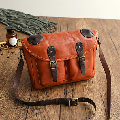 Cowhide Crossbody Bag For Men And Women