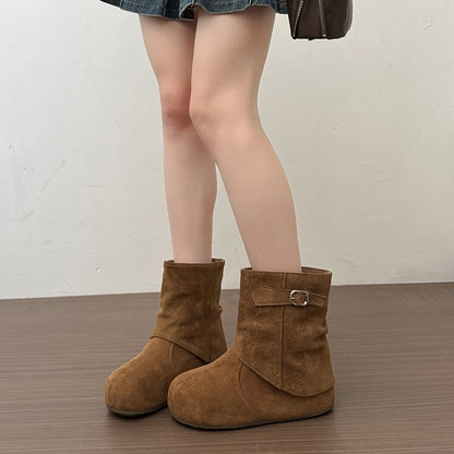 Women's Platform Hidden Height Birkenstock Style Martin Boots, 2026 New Autumn & Summer Trendy Pants Shaft Ankle Boots
