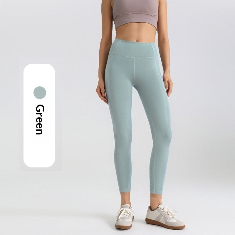 Mesh Side-pocket Stretchy Athletic Leggings