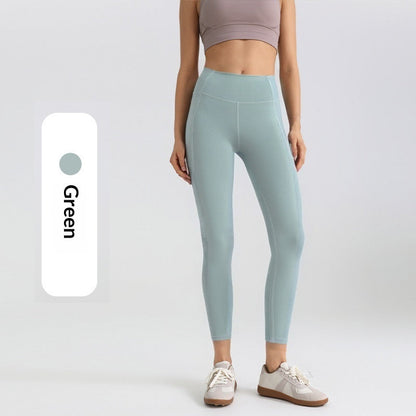 Mesh Side-pocket Stretchy Athletic Leggings