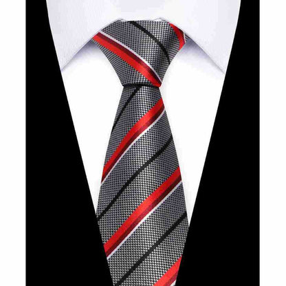 Usiness Striped Hand-stitched Polyester Tie