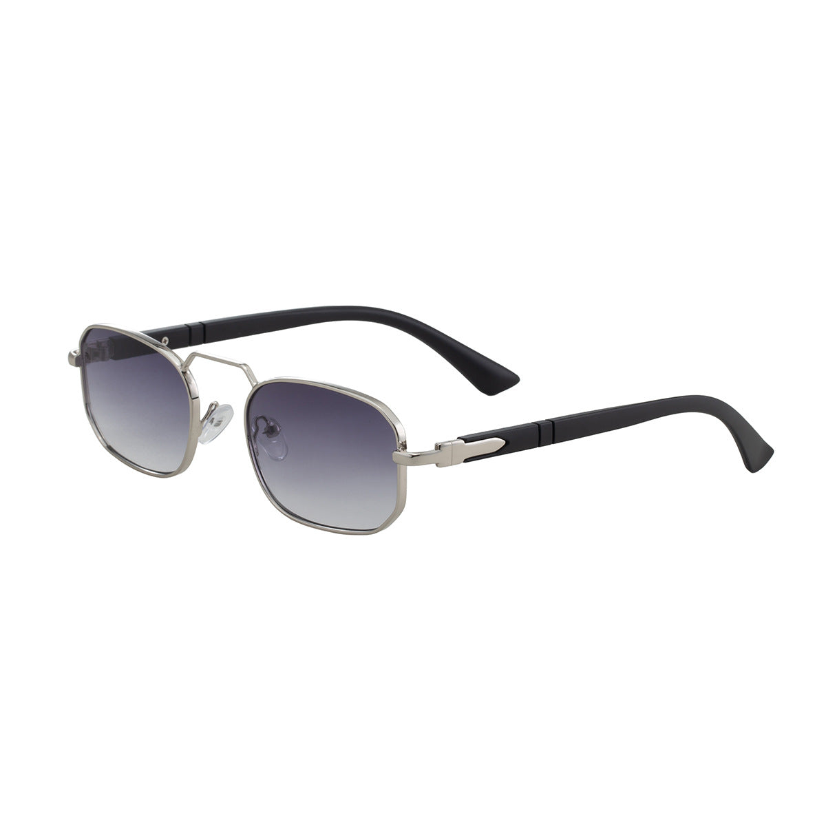 New European And American Fashion Square Frame Sunglasses For Men And Women, Metal Frames, Retro Trendy Narrow Frame Sun Protection Sunglasses, Cross-Border