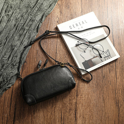 Vintage And Artistic Single-shoulder Bag Made Of Tree Bark Leather