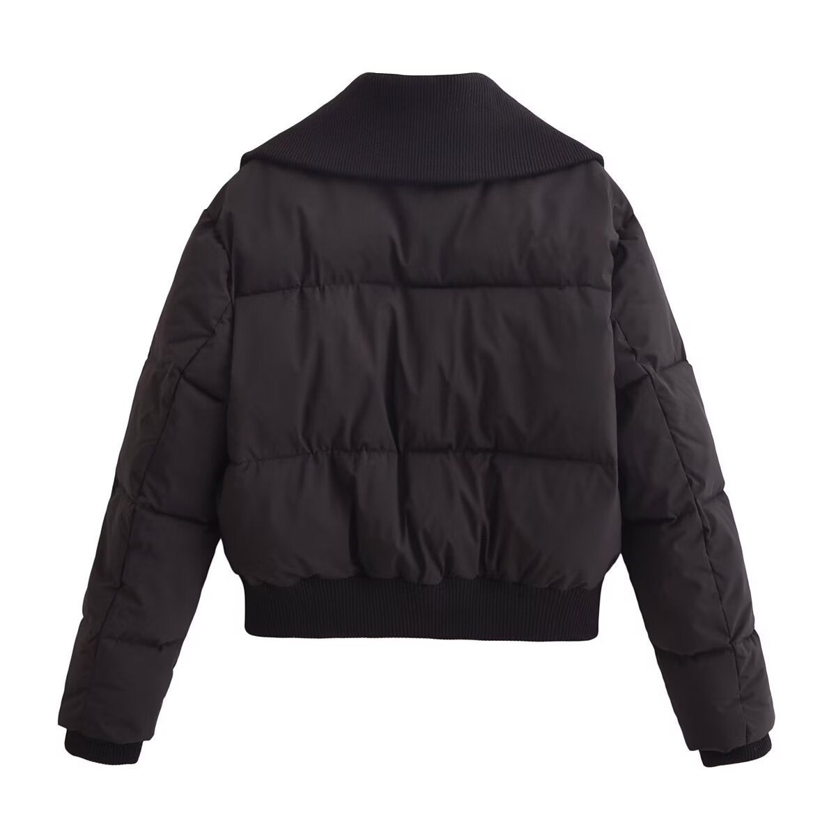 Street-style Ribbed Cotton-padded Jacket