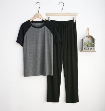 Modal Summer Pajamas Mens Thin Loose-fitting Set
