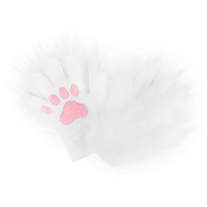 Halloween Long-plush Cat-claw Full-finger And Half-finger Gloves