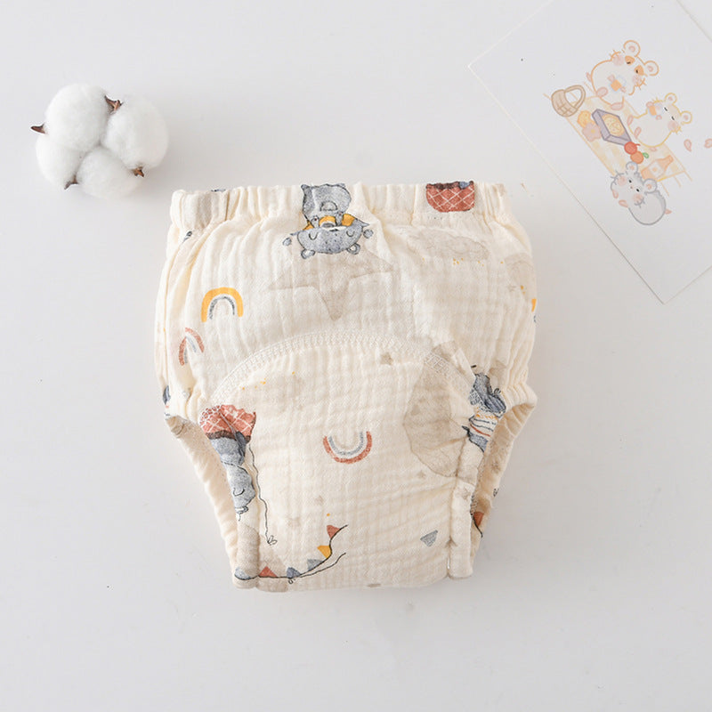 Gauze Cotton Baby's Ring Urine Training Pants Pure Diaper Pants