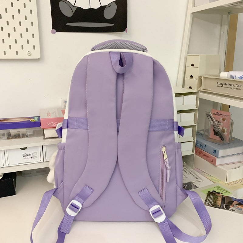 Girls' Large Capacity Backpack College Style