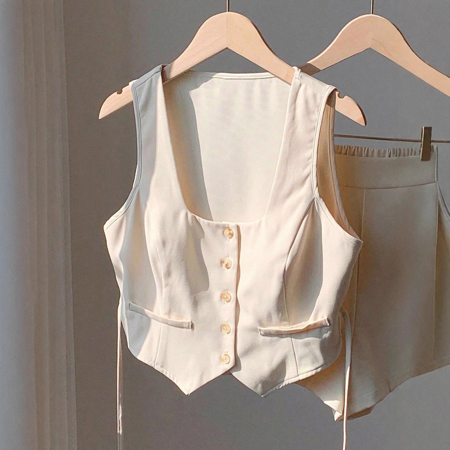 Fashionable Casual Suit Sleeveless Top Vest