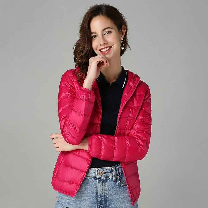 Slim-fit White Duck Down Fashion Coat