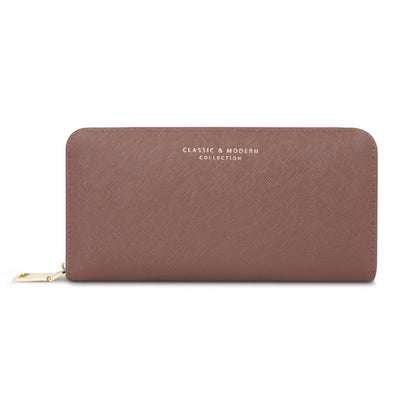 Wallet Fashion Women's Long Cross Pattern Zipper
