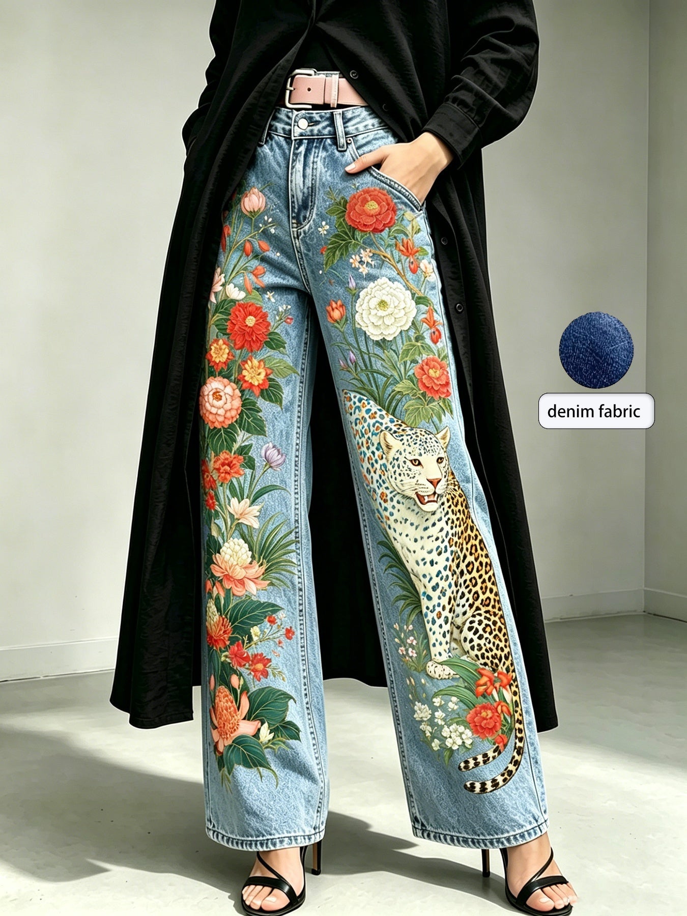 Direct-Injected Real Denim European And American Straight-Leg Pants