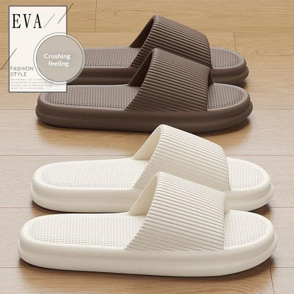 Minimalist Home-use Bathroom Slippers With A Plush Cushioned Feel For Men