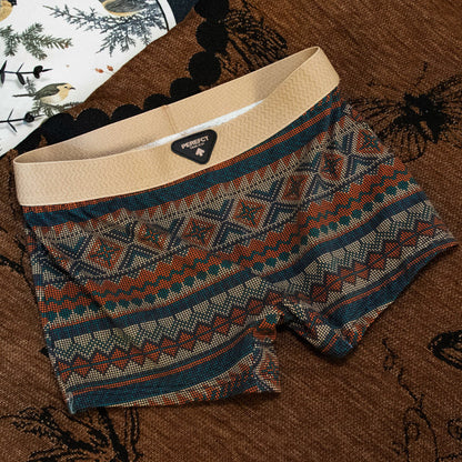 Retro Antibacterial Cotton Mid-rise Breathable Safety Shorts