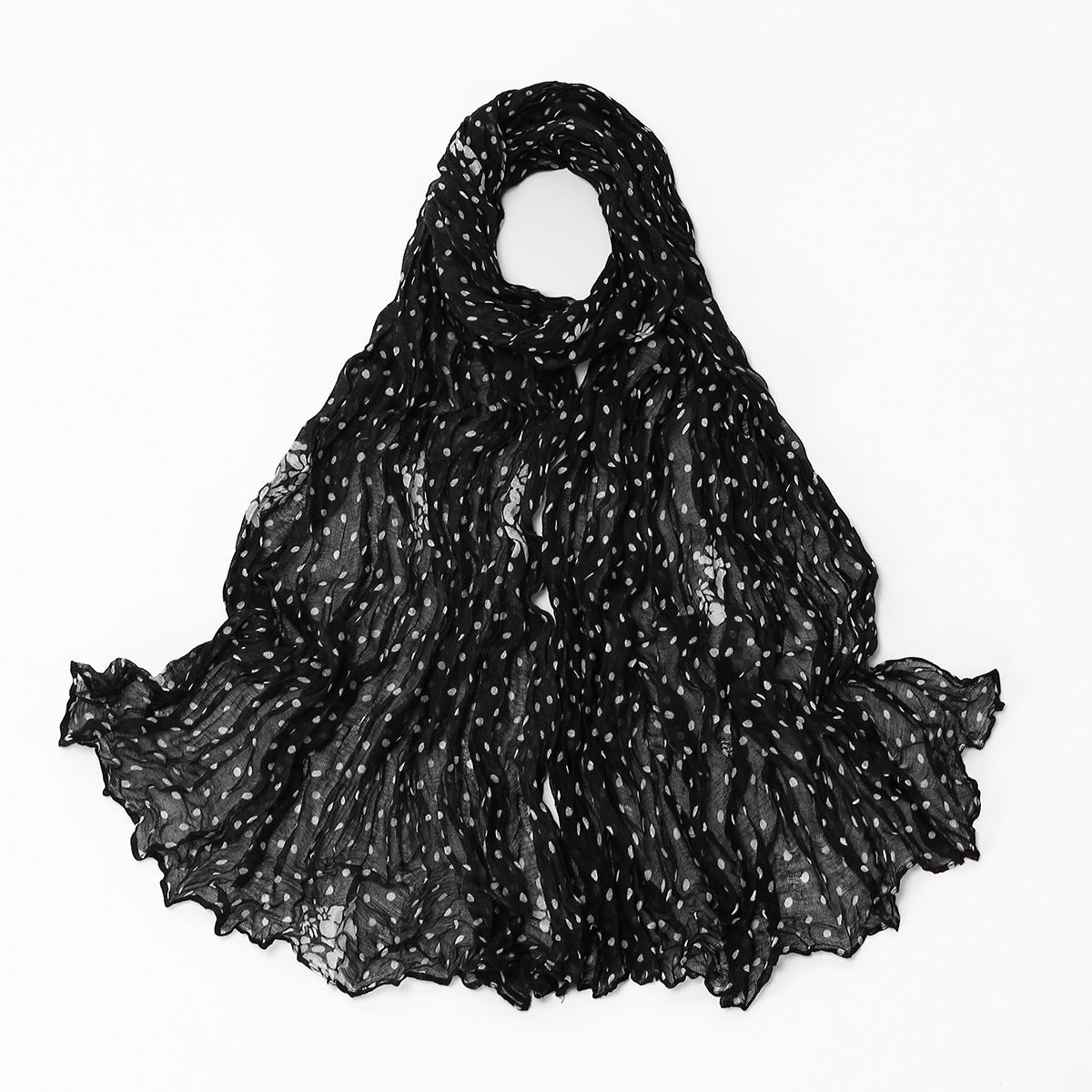 Twisted-pattern Cotton-linen Long Scarf Womens Outerwear Shawl