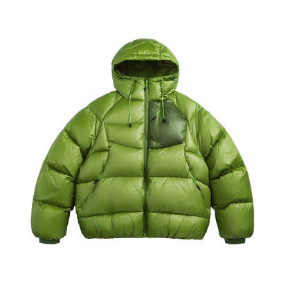 Water-repellent Quilted Hooded Insulated Down Jacket