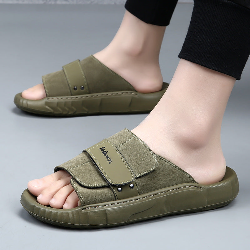 Outdoor Non-slip Abrasion-resistant Sandals Made From Full-grain Cowhide