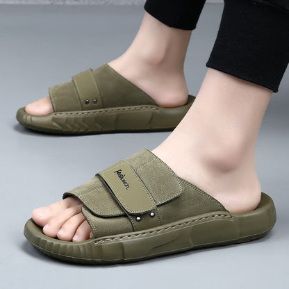 Outdoor Non-slip Abrasion-resistant Sandals Made From Full-grain Cowhide