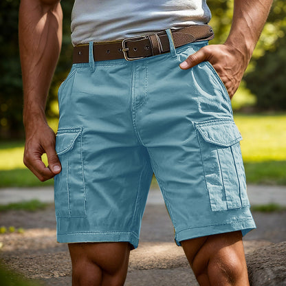 Cross-Border Export Men's Casual Cargo Shorts Multi-Pocket Summer Sports Cargo Shorts High-Waisted Shorts Knee-Length Shorts
