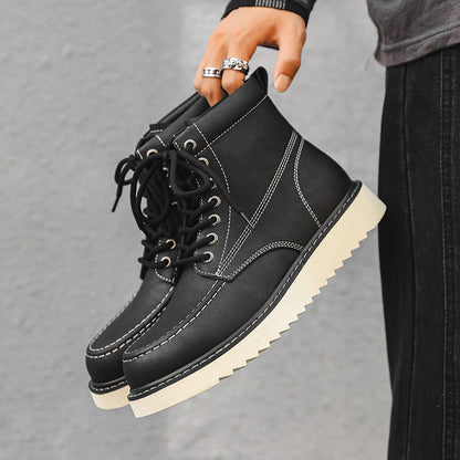 Lace-up Rubber-soled New Mens Boots