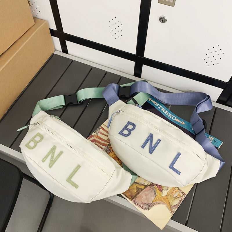 Japanese Street Fashion Chest Bag For Women 2023 New Letter Casual Small Shoulder Bag All-match Sports Shoulder Bag Cross-border