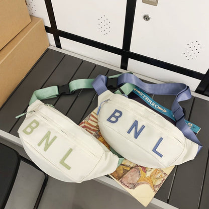 Japanese Street Fashion Chest Bag For Women 2023 New Letter Casual Small Shoulder Bag All-match Sports Shoulder Bag Cross-border