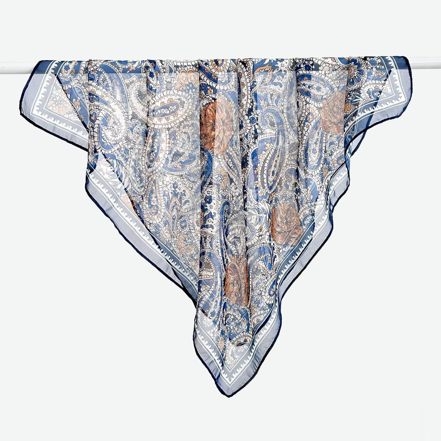 Versatile Printed Thin Square Scarf
